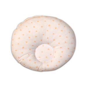 Heart-Pattern Baby Pillow - White / Newbron