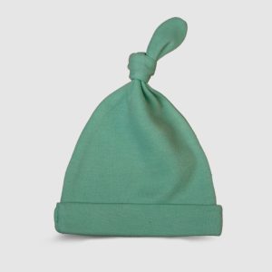 Green Knotted Baby Hat - Green / Newborn