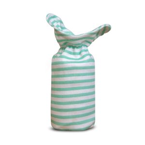 Mint Stripe Bottle Holder - Light Green / Newborn
