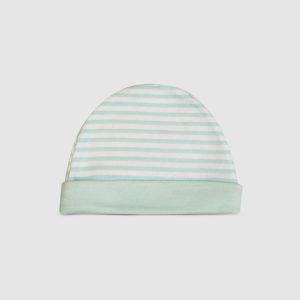 Baby Cap Striped Cotton Soft Comfortable Newborn Infant Clothing Accessory   Variation 1 - Blue / Newborn