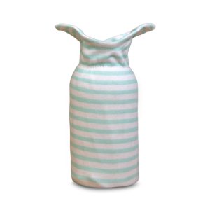 Mint Green Striped Bottle Holder - Light Green / Newborn