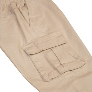 Neutral Beige Cargo Pants - Beige / 2-3 Years