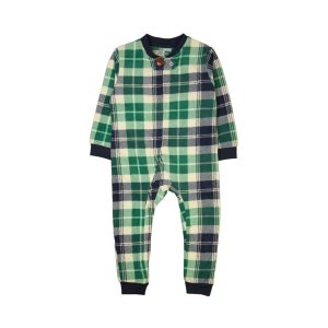 Green Plaid Baby Onesie - Green / 6-12 Months