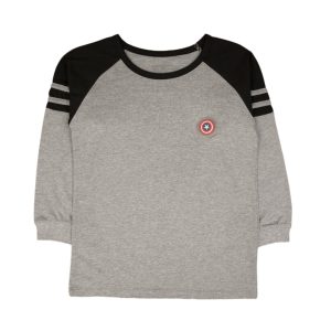 Grey and Black Striped Star Shirt - Grey / 2-3 Years