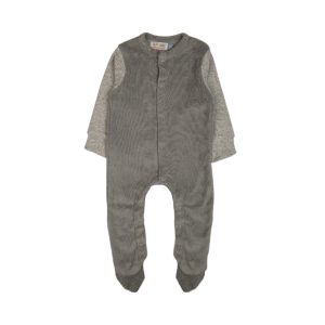 Grey Baby Onesie with Light Grey Sleeves - Grey / Newbron