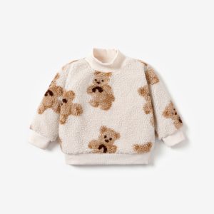 PatPat Teddy Sweater - White / 3 Years