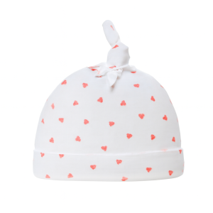 Cap Knotted Peach Heart - New Born