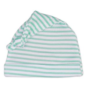 Cap Knotted Ferozi Stripes - white, Newborn