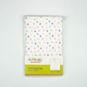 CHANGING SHEET RUBBER HEARTS SMALL - New Born