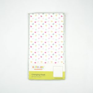 CHANGING SHEET RUBBER HEARTS LARGE - New Born