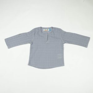 KURTI ROUND COLLAR BOYS GREY INFANT - 0-3 Months