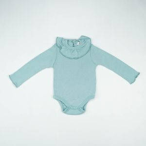 BOYDSUIT FRILL COLLAR MINT GREEN INFANT - New Born