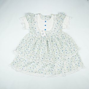 FROCK RETRO STYLE GREEN FLOWER TODDLER - 4-5 Years