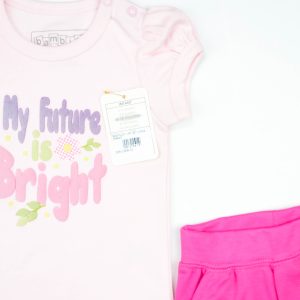 BODYSUIT 2 PC SET S.PINK INFANT