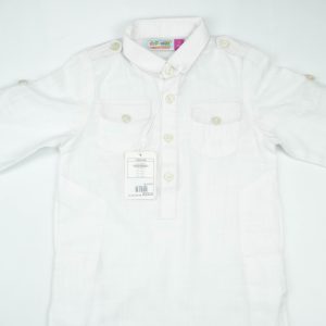 KURTA FRONT POCKER OFF WHITE TODDLER - 3-4 Years