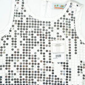 TOP SEQUINS WHITE TODDLER - 5-6 Years