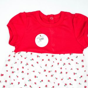 JUMPSUIT CONTRAS BOTTOM RED INFANT - 0-3 Months