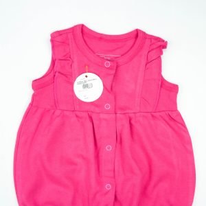 JUMPSUIT FRILL SHOULDER ORANGE INFANT - New Born