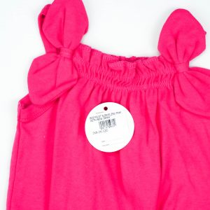 BODYSUIT SLEEVELESS PINK WITH BOW INFANT - New Born