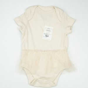 BODYSUIT WITH FRILL OFF WHITE INFANT - 0-3 Months