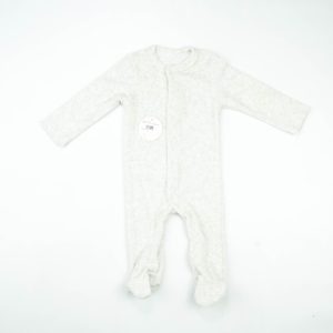 ROMPER TERRY LT GREY INFANT - 0-3 Months