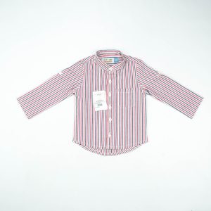 SHIRT FRONT POCKET BOYS RED STRIP INFANT - 12-18 Months