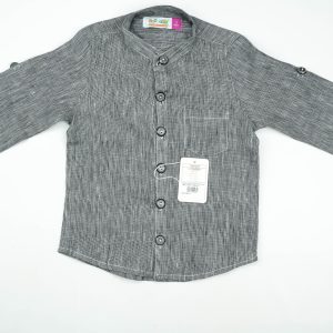 SHIRT FRONT POCKET BOYS BLACK CHECK TOODLER - 0-3 Months