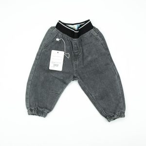 DENIM BERMUDA GREY ELASTIC INFANT - 0-3 Months