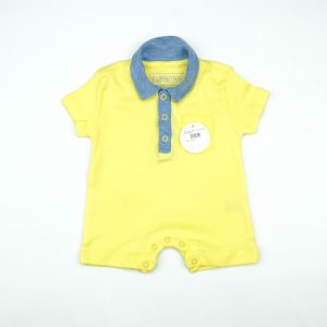 BODYSUIT POLO COLLAR YELLOW INFANT - New Born
