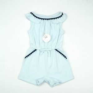 ROMPER SLEEVELESS FRILL BLUE INFANT - New Born