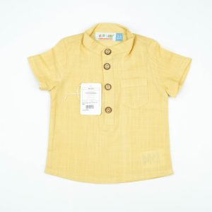 SHIRT KURTI BOYS PEACH INFANT - 12-18 Months
