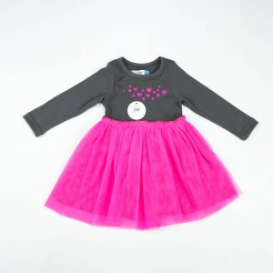 FROCK EMBRO PINK INFANT - 3-6 Months