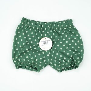 SHORT ELASTAIC BOTTOM GIRLS GREEN POLKA INFANT - 0-3 Months