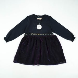 FROCK NET LONG SLEEVES BLACK TODDLER - 2-3 Years