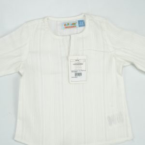 KURTI ROUND COLLAR BOYS WHITE INFANT - New Born
