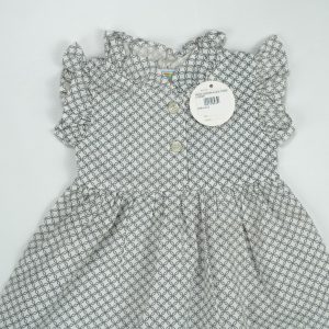 FROCK WOOVEN BLACK STRIPES INFANT - 0-3 Months