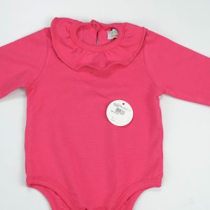 BOYDSUIT FRILL COLLAR PINK INFANT - New Born