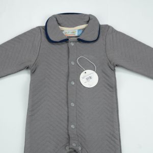 ROMPER QUILTED CHARCOAL INFANT - 0-3 Months