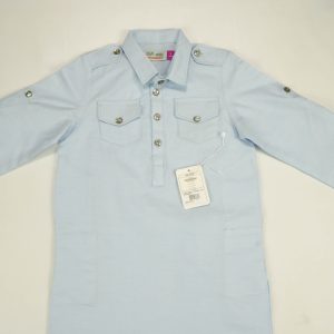 KURTA FRONT POCKER LT BLUE TODDLER - 18-24 Months