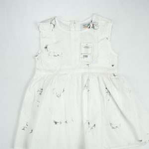 FROCK UPPER BODY FRILL WHITE - 12-18 Months