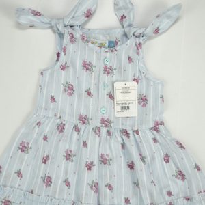 FROCK FLAIR FRILL BODY PINK FLOWER INFANT - 0-3 Months