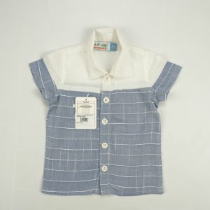 SHIRT CUT & SEW BOYS BLUE STRIPES INFANT - 12-18 Months