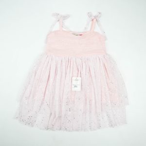 FROCK FANCY SHOULDER STRAP PINK TODDLER - 18-24 Months