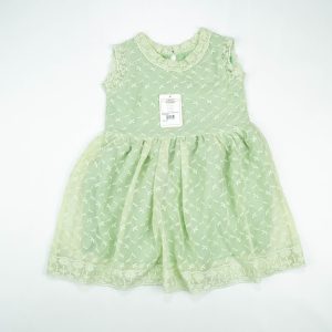 FROCK A LINE CHICKEN GREEN TODDLER - 3-4 Years