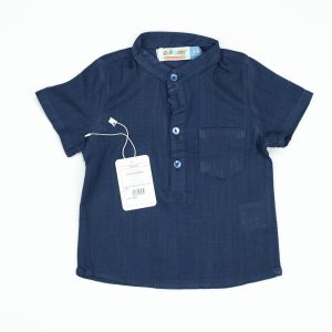 SHIRT KURTI BOYS NAVY INFANT - 0-3 Months