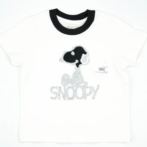 T SHIRT BLACK SNOOPY WHITE INFANT - 18-24 Months