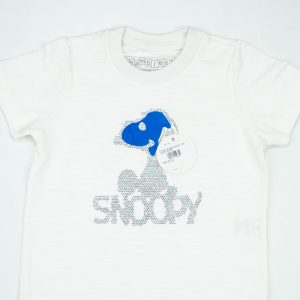 T SHIRT BLACK SNOOPY  OFF WHITE INFANT - 18-24 Months