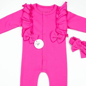 ROMPER FANCY FRILL S.PINK INFANT - New Born