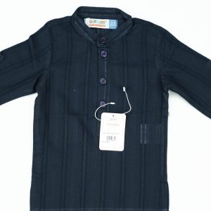 SHIRT KURTI SLEEVE NAVY - 0-3 Months