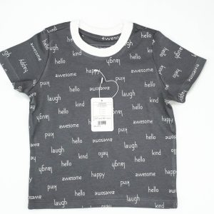 T SHIRT LAUGH GREY TODDLER - 3-4 Years